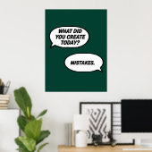 Proberen en falen Poster - Grappige Schepper Wall (Thuiskantoor)