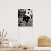 Proberen om het team te beschermen met het net in  poster (Keuken)