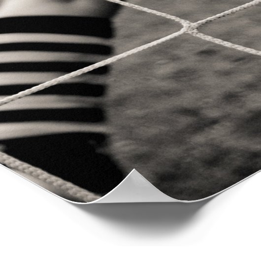 Proberen om het team te beschermen met het net in  poster (Hoek)