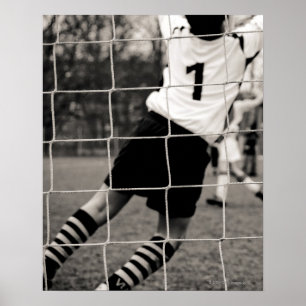 Proberen om het team te beschermen met het net in  poster