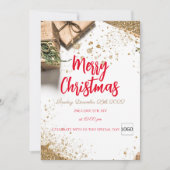 Proberen van het merk Merry Kerstbrand logo qr-cod Kaart (Voorkant)