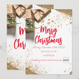 Proberen van het merk Merry Kerstbrand logo qr-cod Kaart