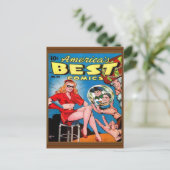 Probleem 25 Beste superheld Comic America Briefkaart (Staand voorkant)