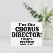 Probleem daarmee - Chorus Director Briefkaart (Staand voorkant)