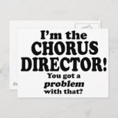 Probleem daarmee - Chorus Director Briefkaart (Voorkant / Achterkant)