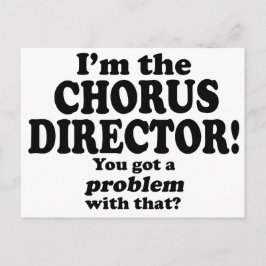 Probleem daarmee - Chorus Director Briefkaart