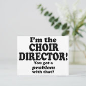 Probleem daarmee - directeur koor briefkaart (Staand voorkant)