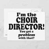 Probleem daarmee - directeur koor briefkaart (Voorkant / Achterkant)