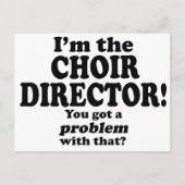 Probleem daarmee - directeur koor briefkaart (Voorkant)