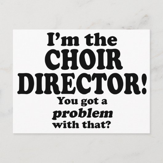 Probleem daarmee - directeur koor briefkaart (Voorkant)