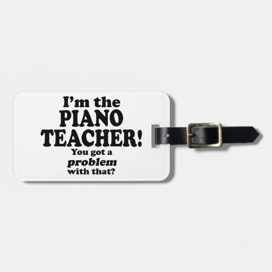 Probleem daarmee - Pianoleraar Bagagelabel (Voorkant horizontaal)