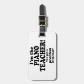 Probleem daarmee - Pianoleraar Bagagelabel (Voorkant verticaal)