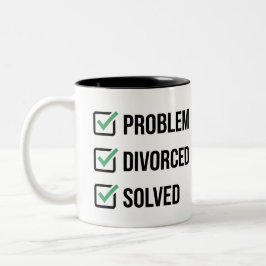 Probleem Gescheiden Opgelost Grappige Checklist Mo Tweekleurige Koffiemok