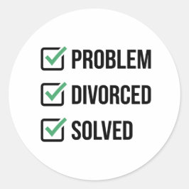 Probleem Gescheiden Opgelost Grappige Checklist St Ronde Sticker