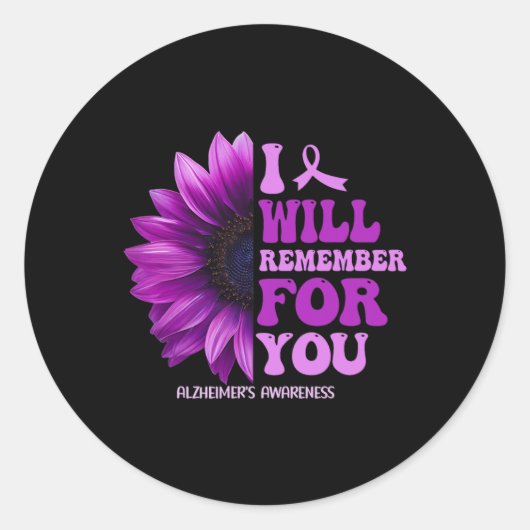 Probleem Heimer Paarse Heimer's Awareness 2 Ronde Sticker (Voorkant)