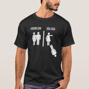 Probleem Is Opgelost Grappig Huwelijk Versus Echts T-shirt