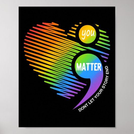 Probleem Laat je verhaal niet eindigen Semicolon M Poster (Voorkant)