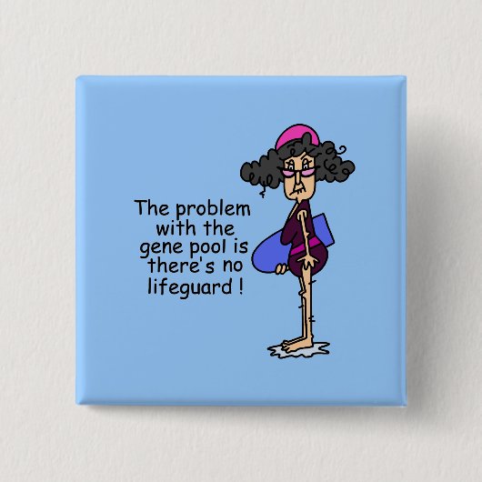 Probleem met de genenpool vierkante button 5,1 cm (Voorkant)