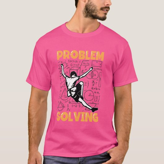 Probleem met het oplossen van de bergklimmand t-shirt (Voorkant)