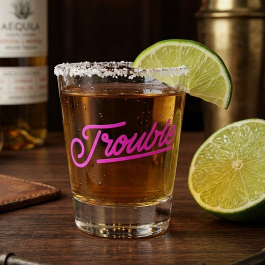 Probleem | Neon Roze Schrift Shotglas Shot Glas