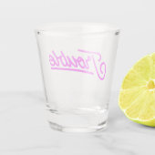 Probleem | Neon Roze Schrift Shotglas Shot Glas (Achterkant)