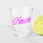 Probleem | Neon Roze Schrift Shotglas Shot Glas (Voorkant)