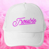 Probleem | Neon Roze Schrift Trucker Hoed Pet