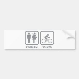 Probleem opgelost fietsen bumpersticker