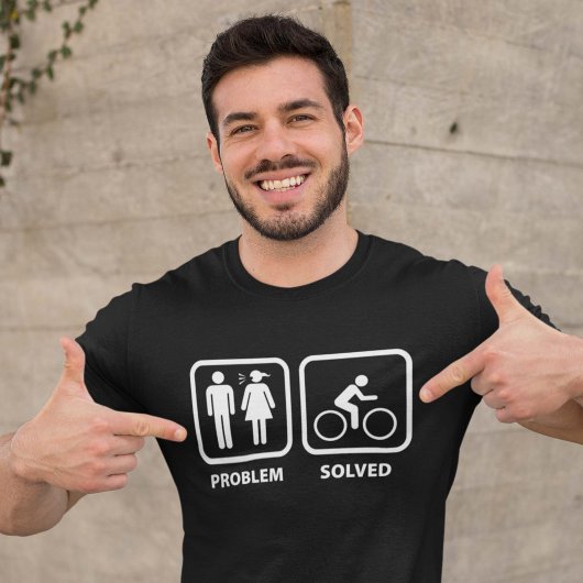 Probleem opgelost fietsen t-shirt