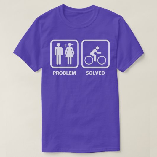 Probleem opgelost fietsen t-shirt (Design voorkant)