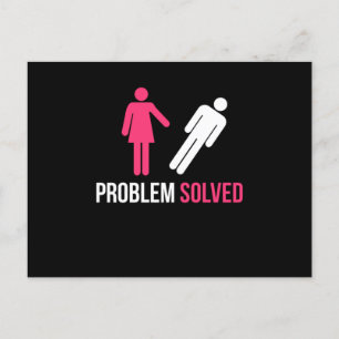 Probleem opgelost Funny Divorce Breakup Disband Gi Briefkaart