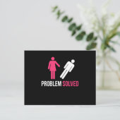 Probleem opgelost Funny Divorce Breakup Disband Gi Briefkaart (Staand voorkant)