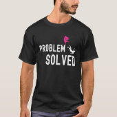 Probleem Opgelost Gescheiden AF Grappige echtschei T-shirt (Voorkant)