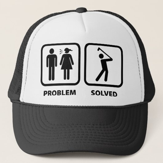 Probleem opgelost Golfing Trucker Pet (Voorkant)