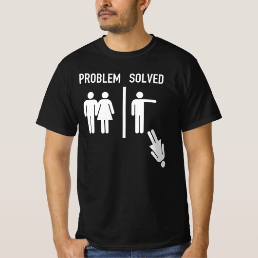 Probleem opgelost huwelijk versus echtscheiding vo t-shirt (Voorkant)