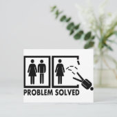 Probleem opgelost - Man Briefkaart (Staand voorkant)