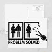 Probleem opgelost - Man Briefkaart (Voorkant / Achterkant)