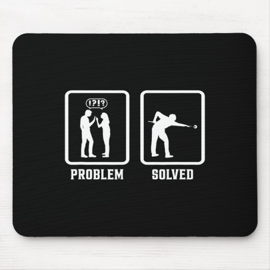 Probleem opgelost pool Billiards Player Snooker Cu Muismat (Voorkant)