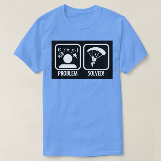 Probleem opgelost Skydiving T-shirt (Design voorkant)