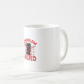 Probleem opgelost Zwarte kat Koffiemok (Voorkant rechts)