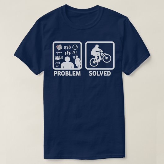 Probleem Opgeloste mountainbiking T-shirt (Design voorkant)