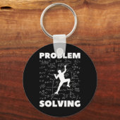 Probleem oplossen klimmende rottenrots Boulde Sleutelhanger (Voorkant)