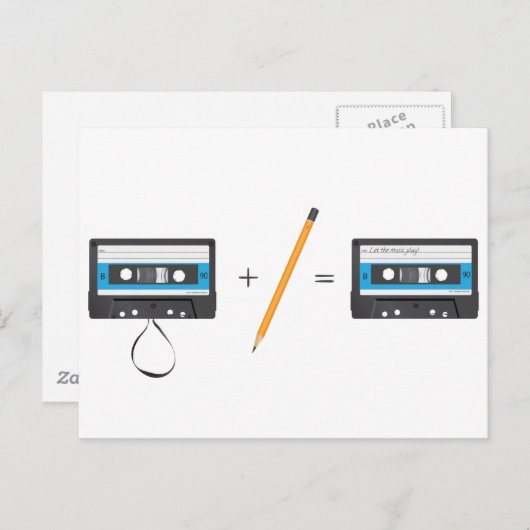 Probleem oplossen met compacte cassettebanden. briefkaart (Voorkant / Achterkant)