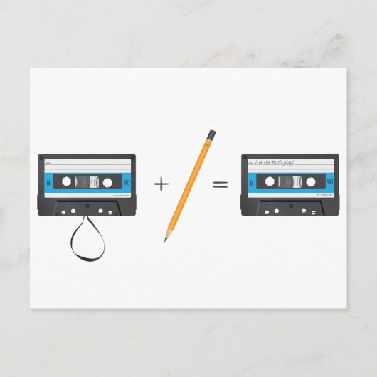 Probleem oplossen met compacte cassettebanden. briefkaart (Voorkant)