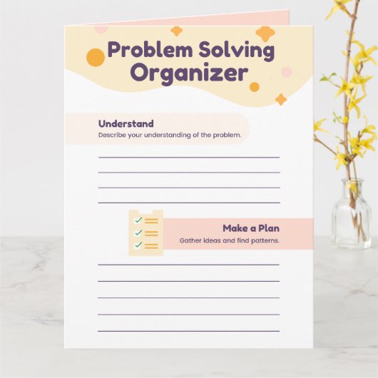 Probleem oplossen Organisator Kaart (Gele Bloem)