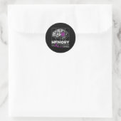 Probleem Paarse Lint Brain Puzzel Heimer Awarenes Ronde Sticker (Tas)
