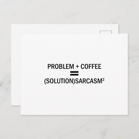 Probleem plus koffie briefkaart (Voorkant / Achterkant)