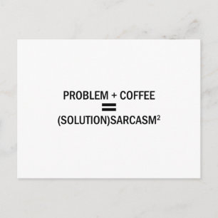 Probleem plus koffie briefkaart