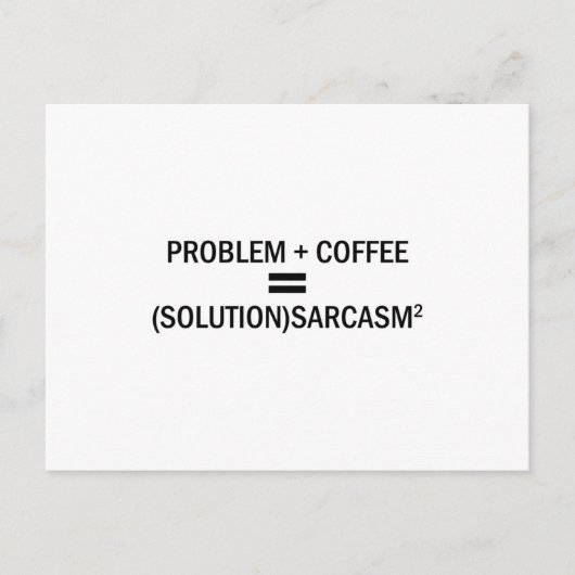 Probleem plus koffie briefkaart (Voorkant)