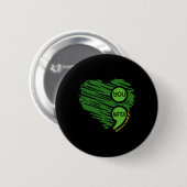 Probleem Semicolon hart retro mentale gezondheid A Ronde Button 5,7 Cm (Voorkant /achterkant)